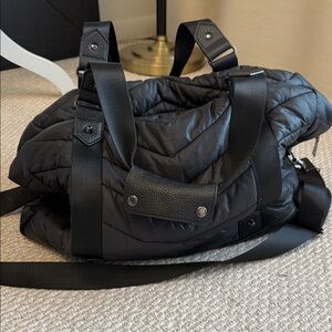 Cynthia Rowley Black Quilted Duffel Bag